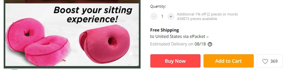 Dropshipping product found on AliExpress