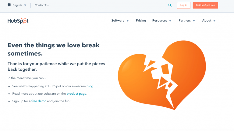 Hubspot 404 error