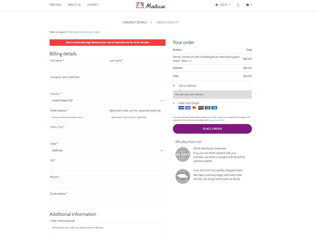 high-converting checkout