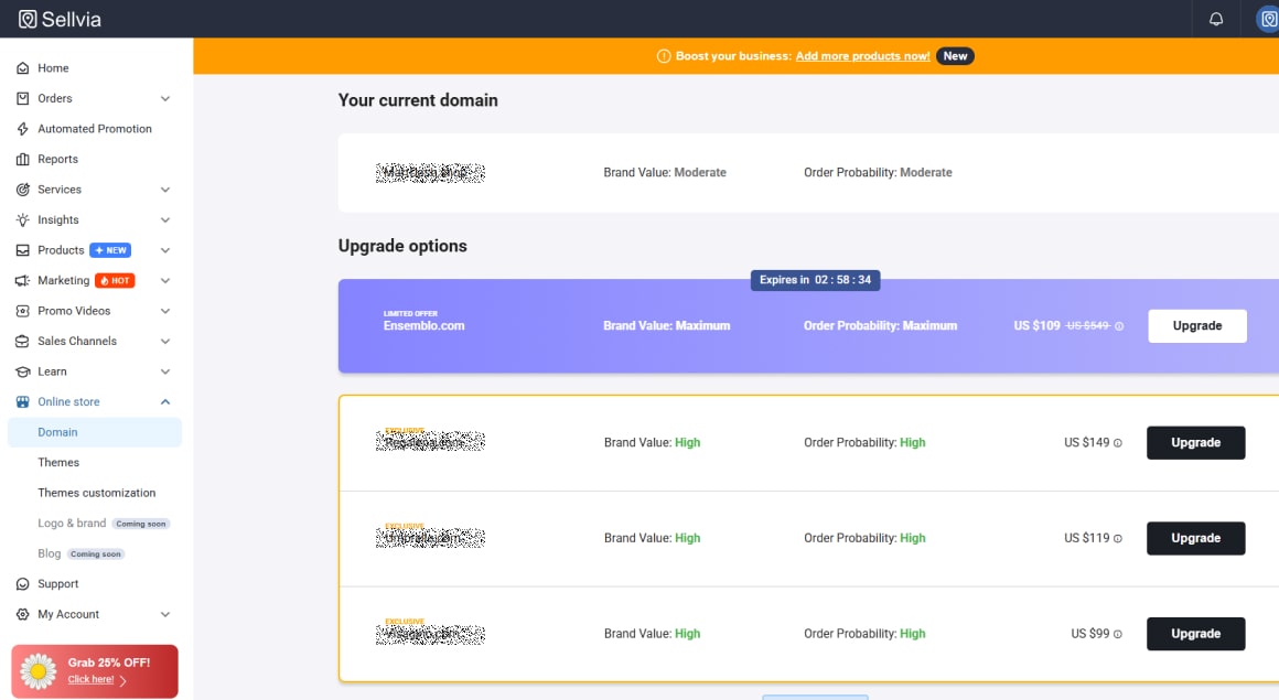 dashboard domain