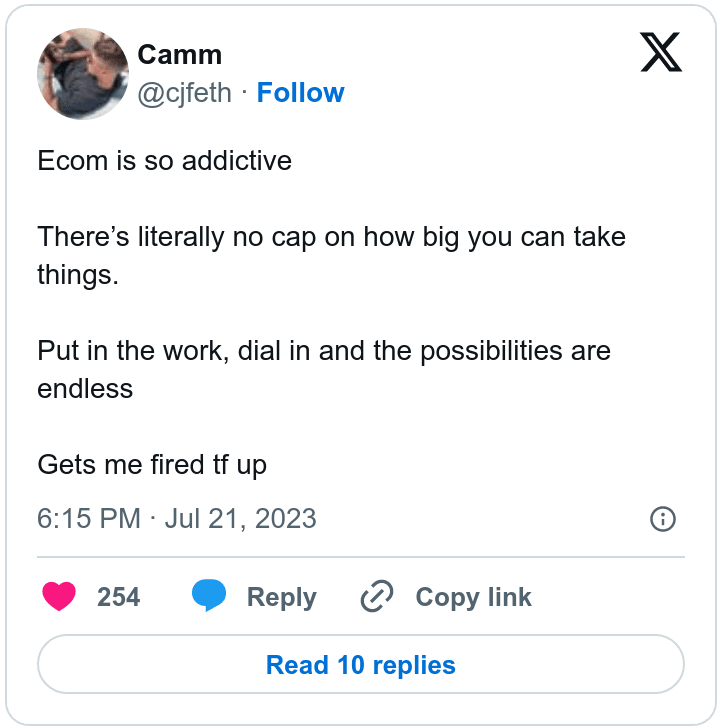 screenshot Camm Twitter