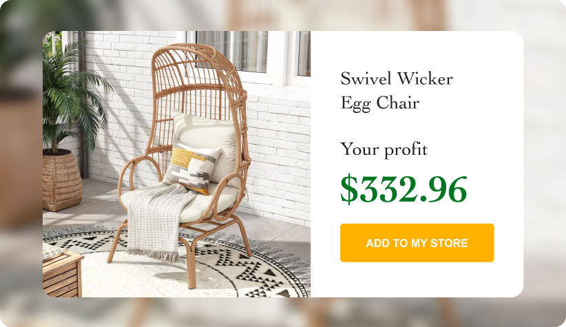 Swivel Wicker Egg Chair
