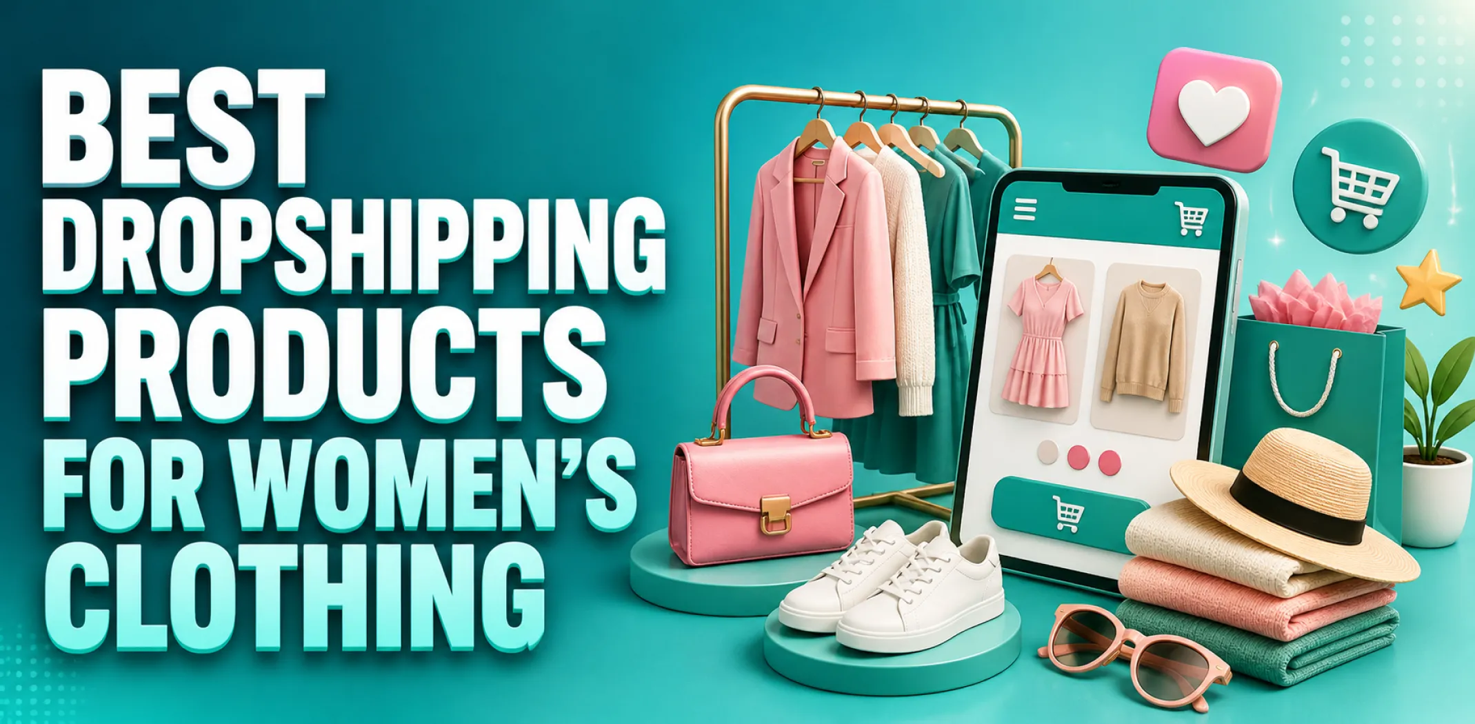 Featured image for an article about the best dropshipping products for women's clothing